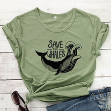 Load image into Gallery viewer, Women's Save the Whales T-shirt