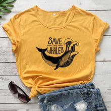 Load image into Gallery viewer, Women's Save the Whales T-shirt