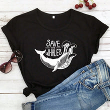 Load image into Gallery viewer, Women's Save the Whales T-shirt
