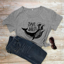 Load image into Gallery viewer, Women's Save the Whales T-shirt