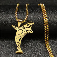 Load image into Gallery viewer, Stainless Steel Artistic Dolphin Necklace