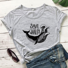 Load image into Gallery viewer, Women's Save the Whales T-shirt