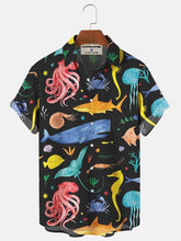 Load image into Gallery viewer, Men's Ocean Animals (Many Styles) Collared Shirts