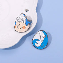 Load image into Gallery viewer, Marine Life Shark Head Enamel Pins/Badges