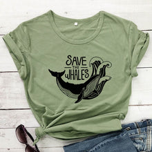 Load image into Gallery viewer, Women's Save the Whales T-shirt