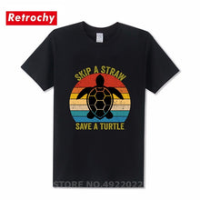Load image into Gallery viewer, Men's Skip A Straw Save A Turtle T-Shirt