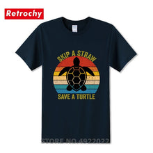 Load image into Gallery viewer, Men's Skip A Straw Save A Turtle T-Shirt