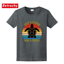 Load image into Gallery viewer, Men's Skip A Straw Save A Turtle T-Shirt