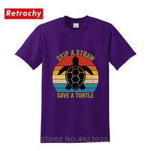 Load image into Gallery viewer, Men's Skip A Straw Save A Turtle T-Shirt