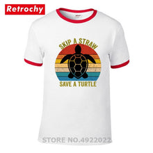 Load image into Gallery viewer, Men's Skip A Straw Save A Turtle T-Shirt