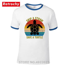 Load image into Gallery viewer, Men's Skip A Straw Save A Turtle T-Shirt