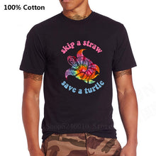 Load image into Gallery viewer, Men's Skip A Straw Save A Turtle TiDi T-shirt