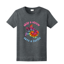 Load image into Gallery viewer, Men's Skip A Straw Save A Turtle TiDi T-shirt