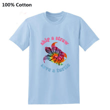 Load image into Gallery viewer, Men's Skip A Straw Save A Turtle TiDi T-shirt