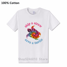 Load image into Gallery viewer, Men's Skip A Straw Save A Turtle TiDi T-shirt