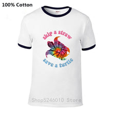 Load image into Gallery viewer, Men's Skip A Straw Save A Turtle TiDi T-shirt