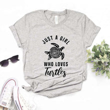 Load image into Gallery viewer, Women&#39;s Just A Girl Who Loves Turtles T-Shirt