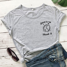 Load image into Gallery viewer, Women&#39;s There Is No Planet B Pocket Print T-shirt