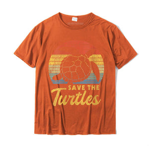 Unisex Retro Vintage Save The Turtles T-Shirt
