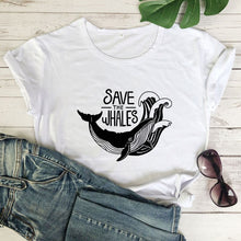 Load image into Gallery viewer, Women&#39;s Save the Whales T-shirt