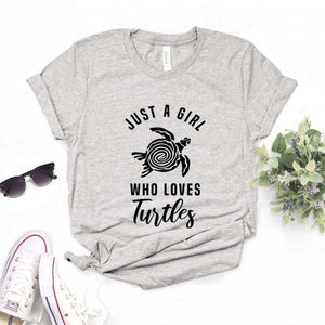 Women's Just A Girl Who Loves Turtles T-Shirt