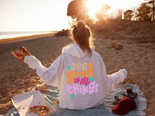 Load image into Gallery viewer, Women&#39;s See Good In All Things Retro Hoodie