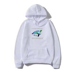 OUT OF STOCK Unisex Plastic Bags Kill Sea Animals Hoodie
