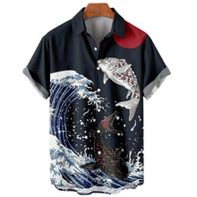 Load image into Gallery viewer, Men&#39;s Retro Great Wave (Many Styles)Collared Shirts