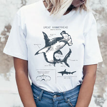 Load image into Gallery viewer, Women&#39;s Whale/Shark/Turtle/ETC. Anatomy Vintage T-shirt