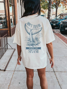 Women's Don't Trash Where They Splash Vintage T-Shirt