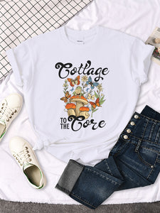 Women's Cottagecore Aesthetic - Frog - Moon T-Shirt