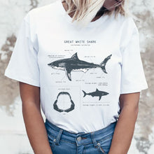 Load image into Gallery viewer, Women&#39;s Whale/Shark/Turtle/ETC. Anatomy Vintage T-shirt