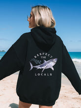 Load image into Gallery viewer, Women&#39;s Respect the Locals Shark Hoodie