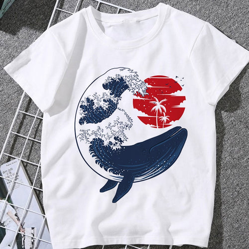 Women's Whale Kanagawa Wave T-Shirt