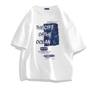 Men's The Gift Of The Ocean Letter T-Shirt
