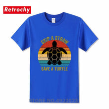 Load image into Gallery viewer, Men&#39;s Skip A Straw Save A Turtle T-Shirt