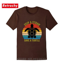 Load image into Gallery viewer, Men&#39;s Skip A Straw Save A Turtle T-Shirt