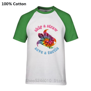 Men's Skip A Straw Save A Turtle TiDi T-shirt