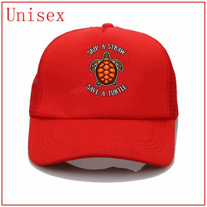 Skip A Straw Save A Turtle Hat - Adult & Kids Size available