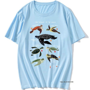 Sea Turtles World Retro T-Shirts